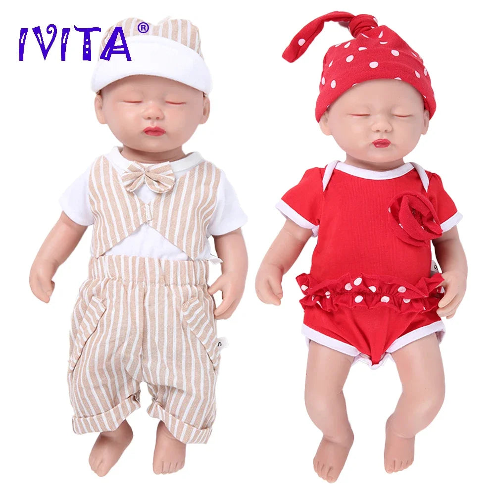 IVITA 100% Full Silicone Reborn Doll Wholesale Realistic Baby Toys Lifelike Newborn Baby DIY Painted Dolls Kit for Children Gift