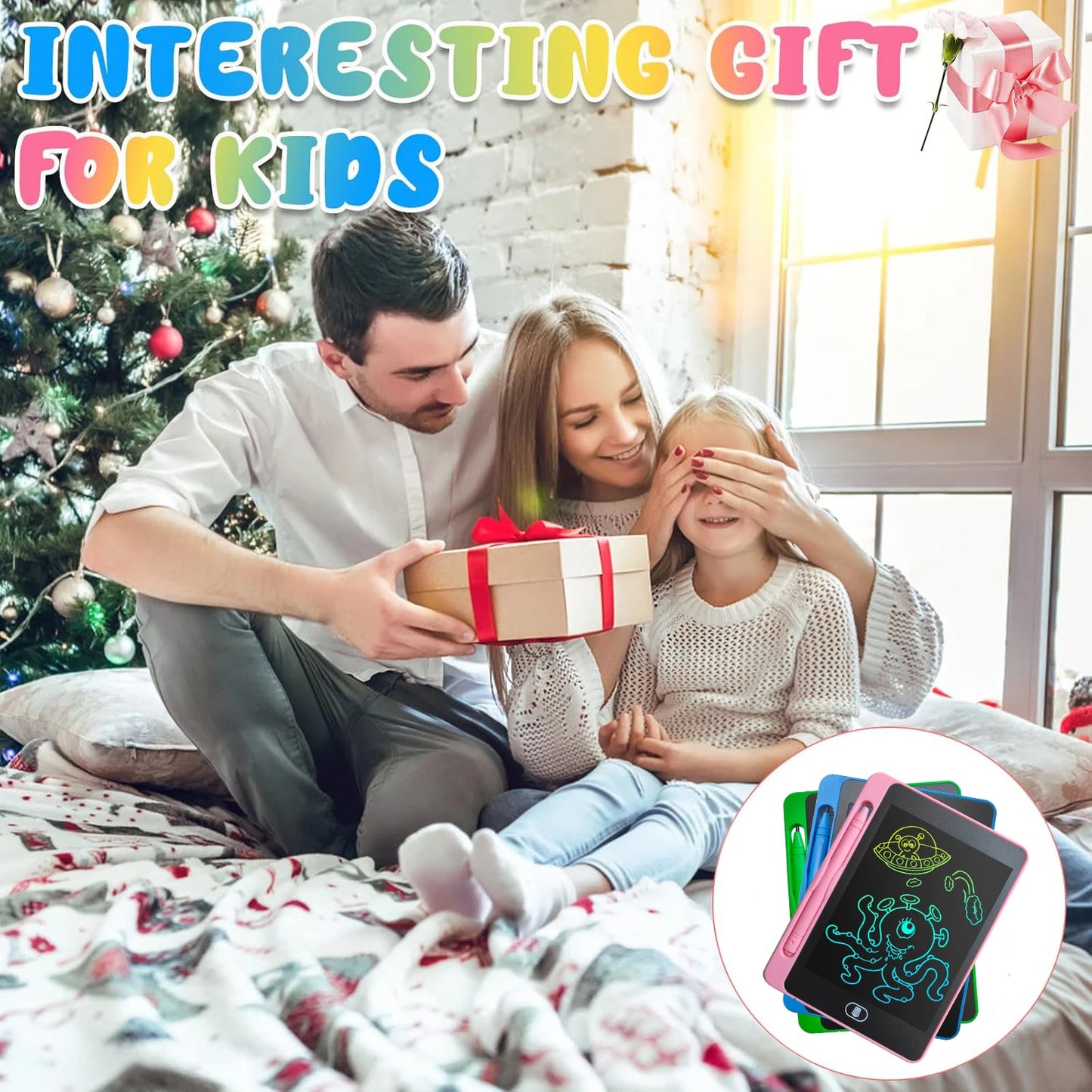 12 Pack LCD Writing Tablet for Kids, 6.5 Inch Colorful Doodle Board Drawing Tablet,toys for children，educational toys