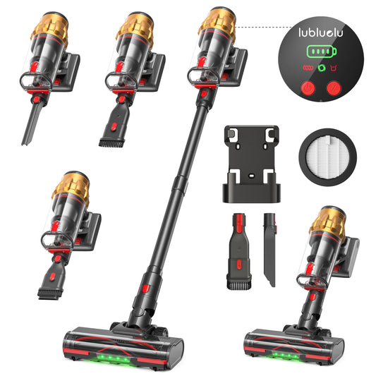 Lubluelu 550W 45KPa Cordless Vacuum Cleaner Anti-Tangle Brushless Motor Handheld Vacuum Cleaner for Home Pet Hair Carpet