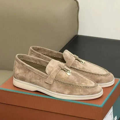 2025 Designer Shoes suonde leather women's loafers luxury men's shoes comfort shoes rubber soles women's flat loafers