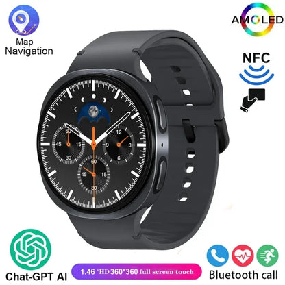 2026 New Men Watch 8 GPS Smart Watch 1.46inch AMOLED Health Sports Tracker Heart Rate NFC Bluetooth Call Waterproof Smartwatch