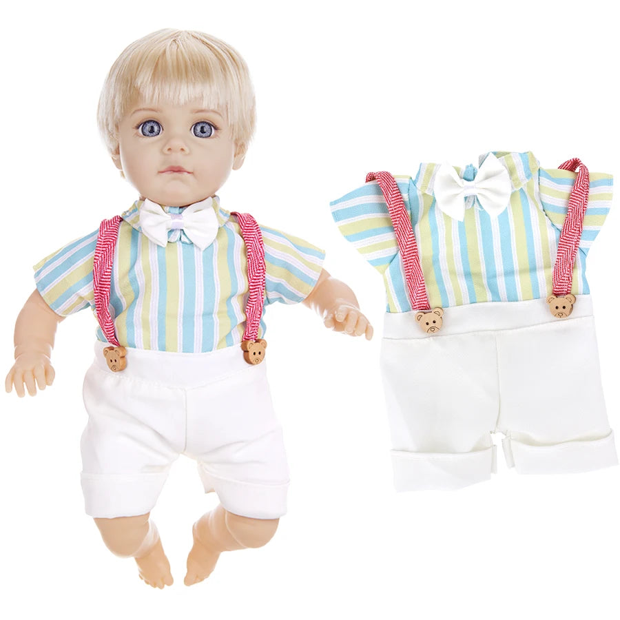 14Inch 35CM Boy Baby Doll With Fashion Clothes Bebe Reborn Doll Soft Skin Cotton Body Lifelike Realistic Baby Children Gift Toy
