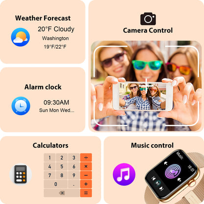 Smart Watch for Women/Men (Answer/Make Calls)Fitness Tracker Watch for iPhone/Android Phones, Pedometer, Gift for Family