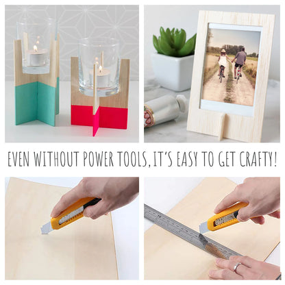 14pc Blank Plywood Unfinished Basswood Sheets for For Craft DIY Project Wood DIY Craft Accessories,