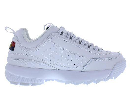 Fila Disruptor II Signature Womens Shoes Size 8, Color: White/Fila Navy/Fila Red