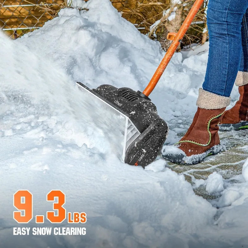 20V Cordless Electric Snow Shovel, 4.0Ah Battery & Adjustable Handle, Lightweight Snow Blower for Easy Use