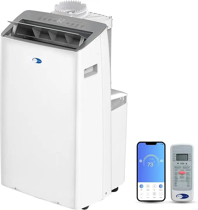 Whynter NEX Inverter Portable Air Conditioner with Dual Hoses, Dehumidifier, Cooling Fan & Smart Wi-Fi for 600 Sq Ft Rooms
