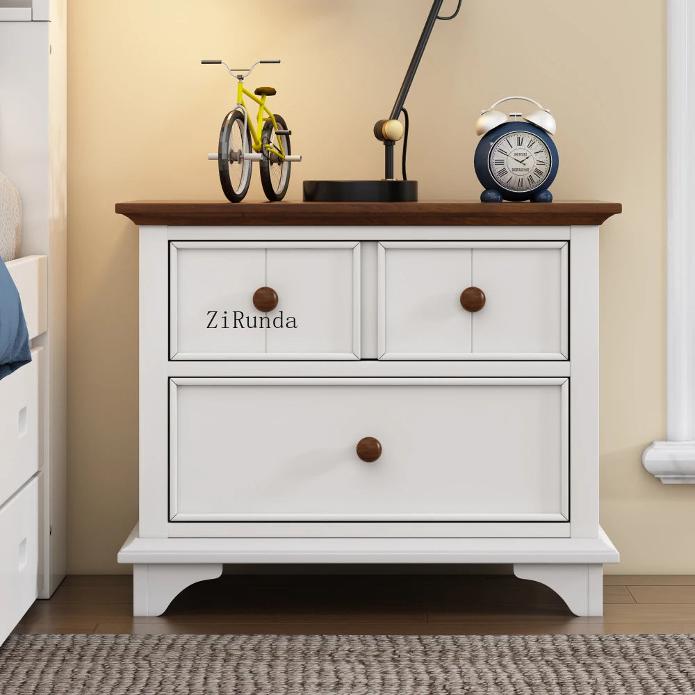 Solid Pine Murphy Bed Chest with Charging Station and Large Storage Drawer for Home Office or Small Room , Queen, White+Walnut