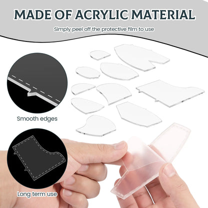 Bear template acrylic sewing pattern template ruler set is easy to operate and suitable for multi-purpose tailoring