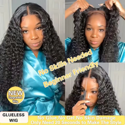30 40 Inch Water Wave Lace Front Wig 4x4 5x5 Deep Wave Glueless Closure Wig Brazilian 13x6 HD Curly Lace Frontal Human Hair Wigs