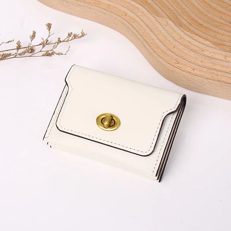 New Women Wallets Fashion Short Hasp Pu Leather Purses For Women Portable Multifunctional Money Bag Small Coin Card Holders
