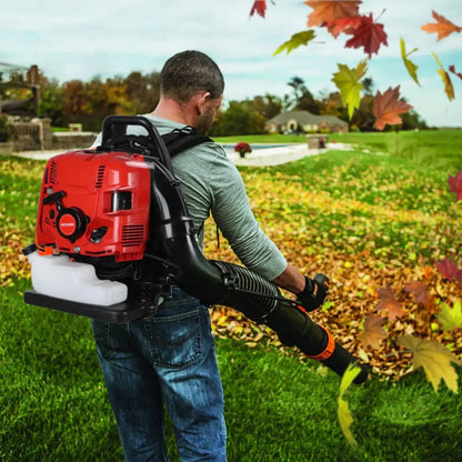 Leaf Blower, 75.6CC 4-Stroke Backpack Gas Leaf Blower, Snow Blower, Up to 900 CFM and 210 MPH, Variable Speed, Cruise Control