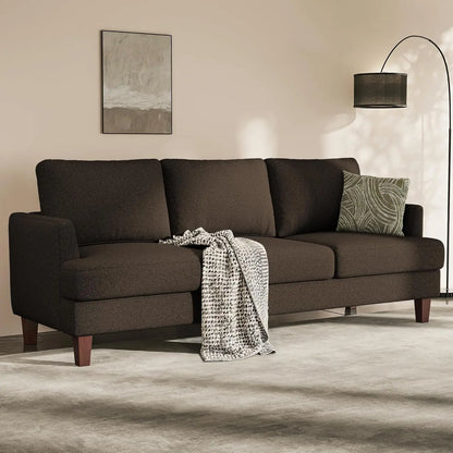 3 Seater Sofa Couch with Deep Seats, 89" Mid Century Modern Upholstered Sofa with Armrests, Comfy Couches , Customized