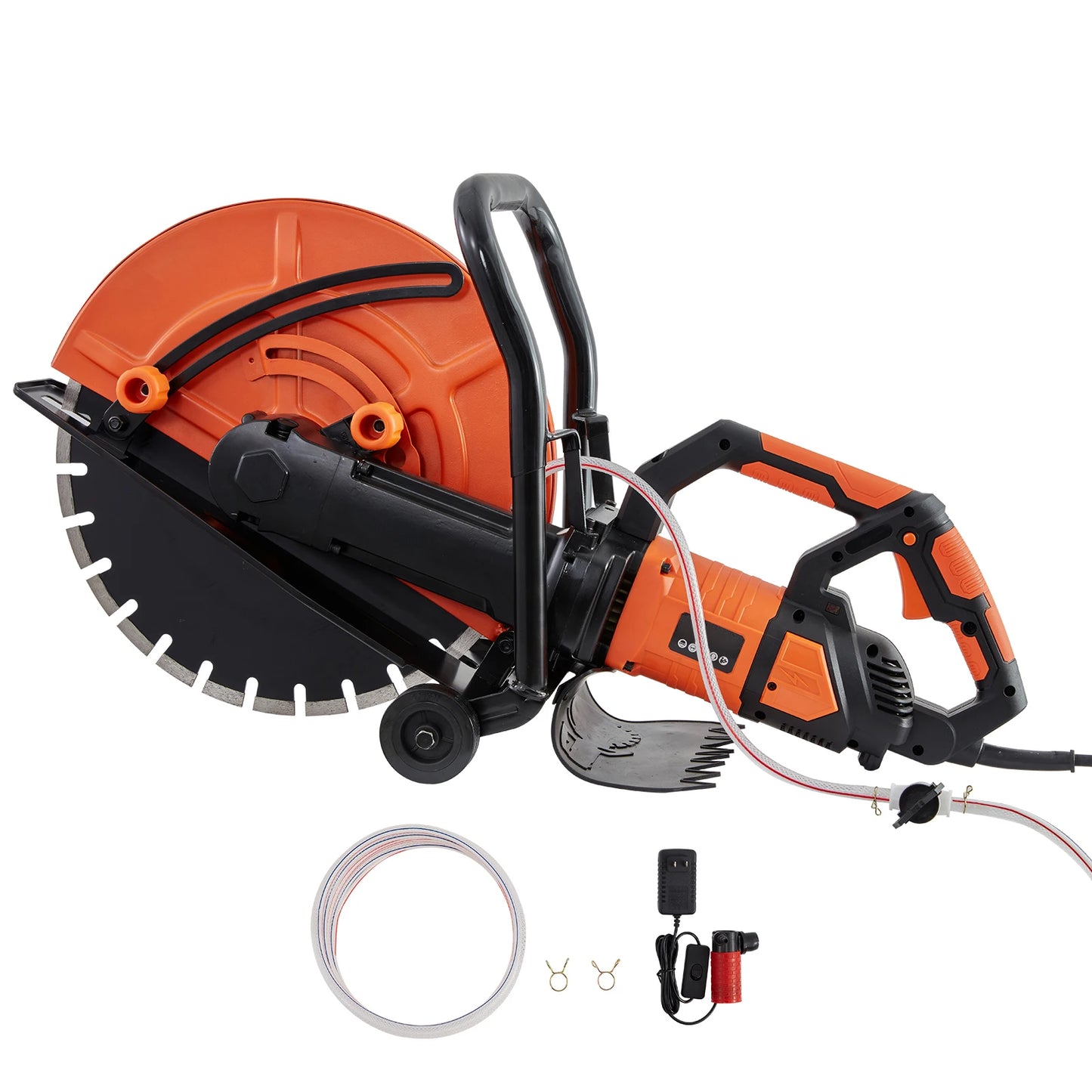 SucceBuy Electric Concrete Saw 16 in 3200 W 15 A Motor Circular Saw Cutter with Max. 6 in Adjustable Cutting Depth Wet Disk Saw