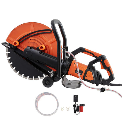 SucceBuy Electric Concrete Saw 16 in 3200 W 15 A Motor Circular Saw Cutter with Max. 6 in Adjustable Cutting Depth Wet Disk Saw