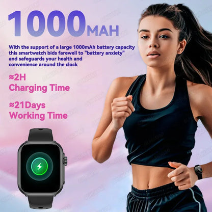 2025 Fashion Women Watch Ultra2 SE Smart Watches 1000mAh 1.85"AMOLED Full Touch Screen BT Call Smartwatch For Android IOS Ladies