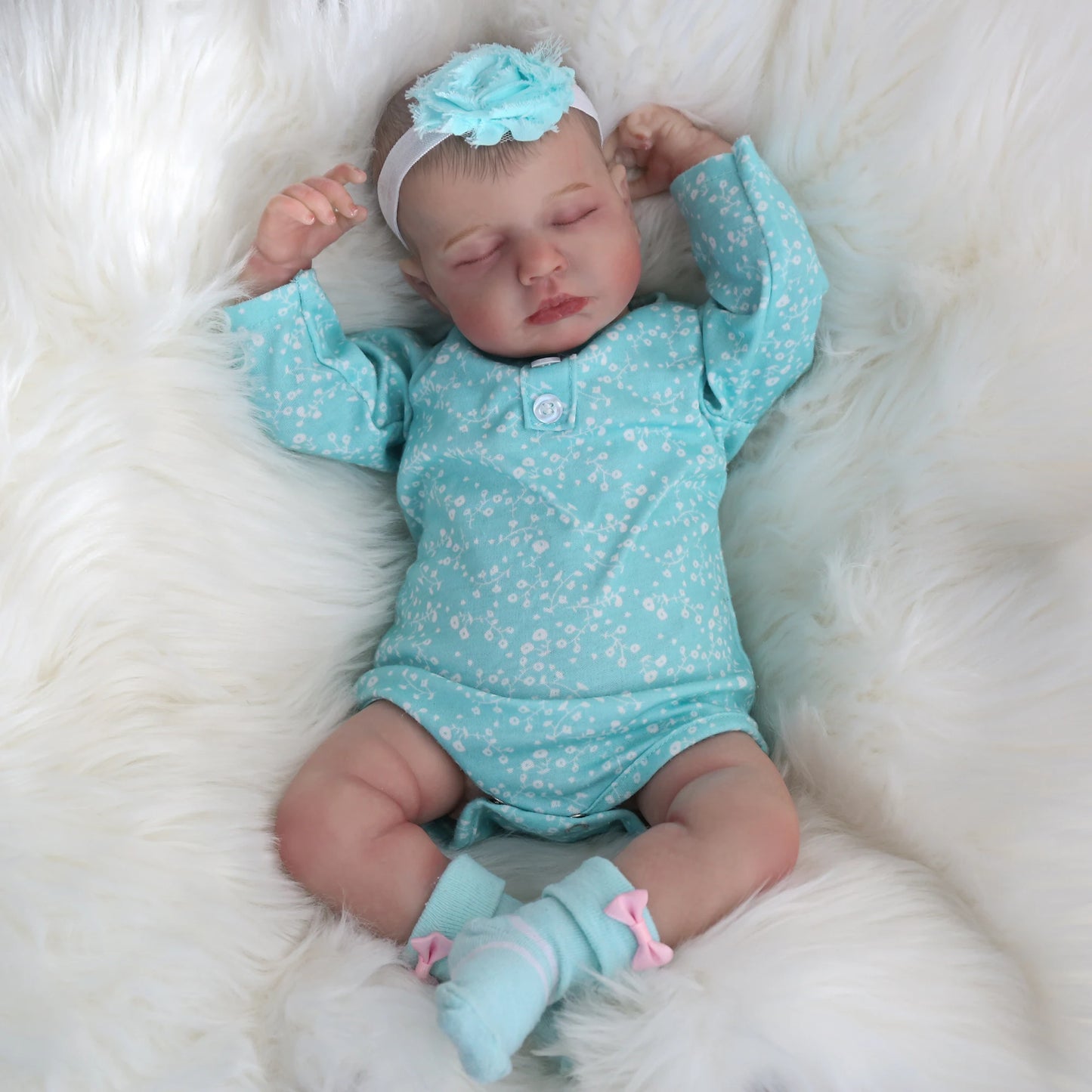 Realistic Reborn Baby Dolls Girl - 20 Inch Lifelike Newborn Baby Doll Real Life Baby Dolls Sleeping Soft Weighted Reborn Doll