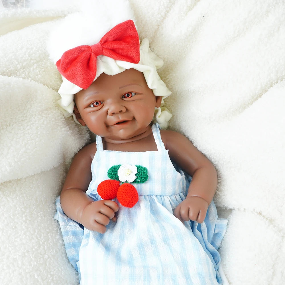 Artificial Soft Full Body Platinum Silicone Painted Reborn Doll Girl Handmade 18.31 Inch Solid Color Newborn Dummy Boy Suitable