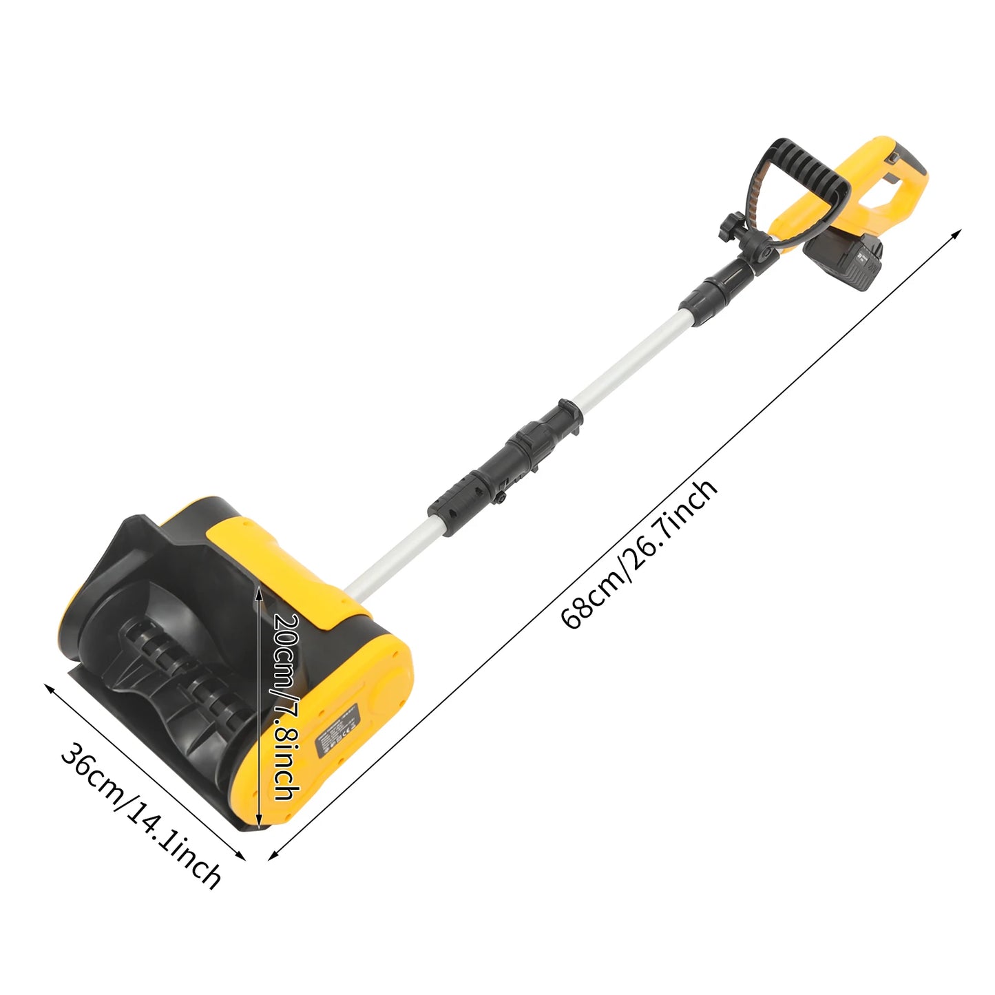 12.6" Cordless Snow Shovel Battery-powered Snow Thrower Snow Blower Cleaning 20V