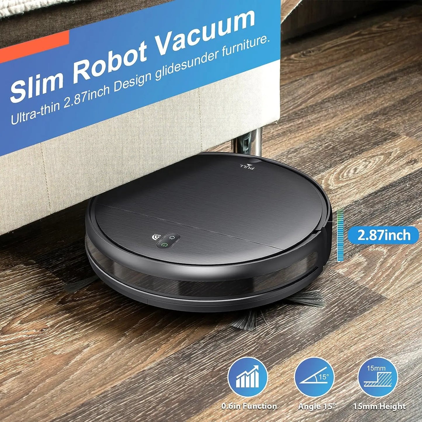 RAYFURN Robot Vacuum Cleaner 6000Pa Power Auto Charging App Control Water Tank Wet Mopping Robot Vacuum Cleaner Electric Sweeper