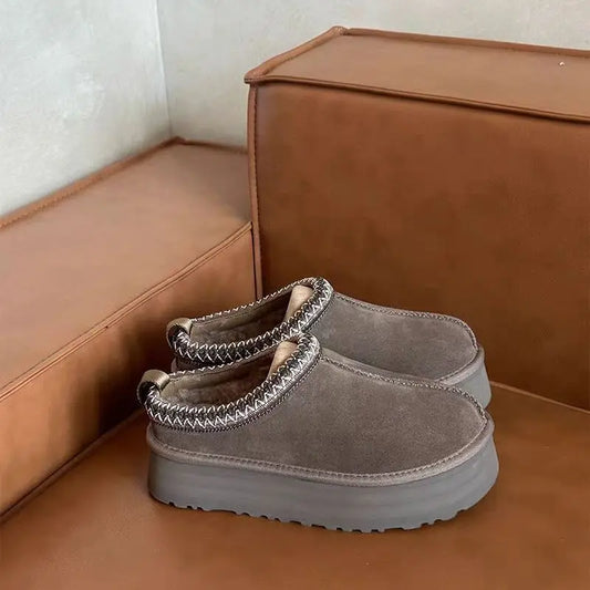 2026 New Classic Ultra Mini Platform Boots Leather Suede Wool Comfort Winter Womens Fur Slippers k98 ‮34-53 seziS uggS