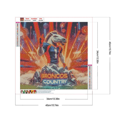 5D DIY Full Round Drill Diamond Painting Team Kit Home Decor Art Craft 40x40cm