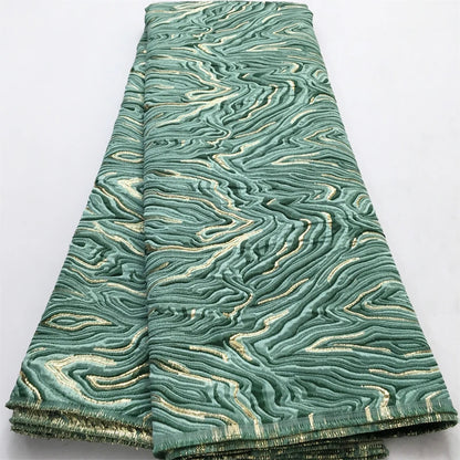 White Luxury African Jacqurad Lace Fabric 2025 Newest Nigerian Brocade Lace Fabric for Evening Prom Luxury Women Dresses Sewing