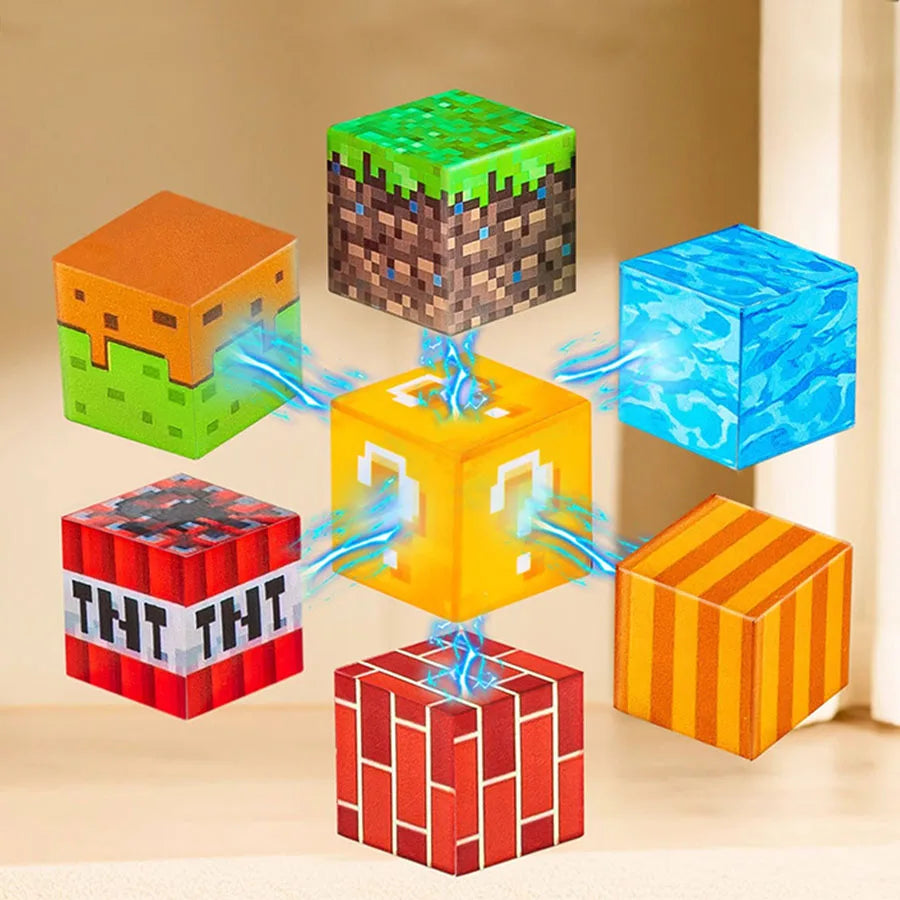 80-160Pcs Building Blocks Magnet Toy Mine DIY Game Scene Assembled Magnetic Block Building Blocks Children Puzzle Model Gift