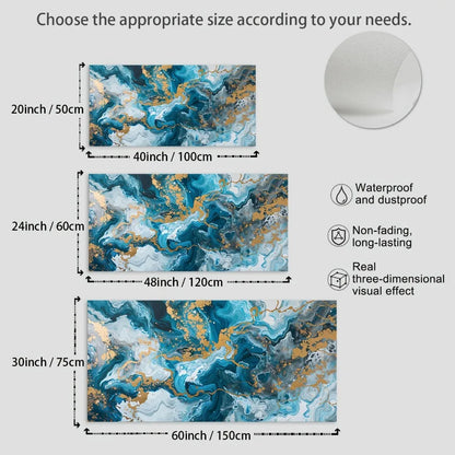 Canvas print poster Blue abstract art canvas wall art painting, art works wall painting, suitable for living room