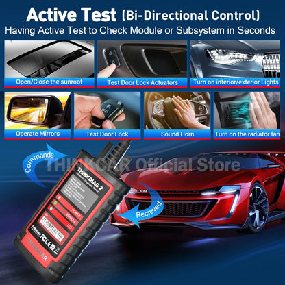 KINGBOLEN Ediag PlusTHINKCAR THINKDIAG 2 CANFD ALL System ECU Coding Bi Directional 16 Reset OBD2 Scanner Car Diagnostic Tools