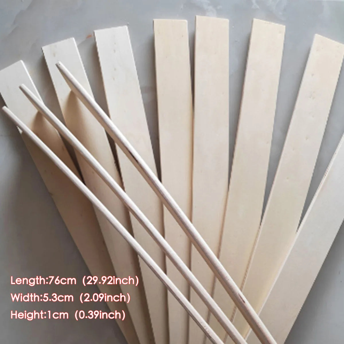 10pcs/Pack Wooden Plank 76cm Length Slightly Curved Type Replacement Bed Board Home Repair Board Wood DIY Craft Accessories