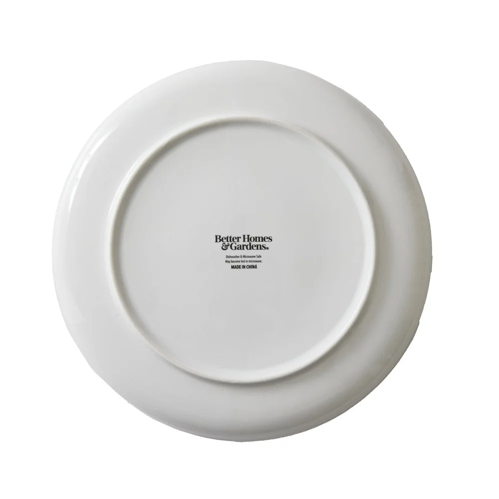 2 Pack Porcelain Dinner Plates Microwave Safe Dishwasher Safe Modern Classic Design Round Plates Durable Kitchen Dinnerware