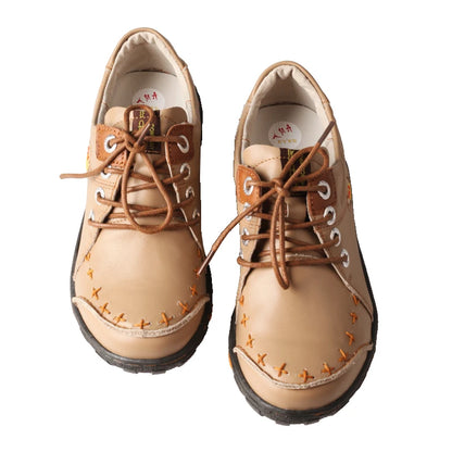 TMA EYES Spring and Summer New Minimalist Top Layer Cowhide Soft Flat Shoes For Women