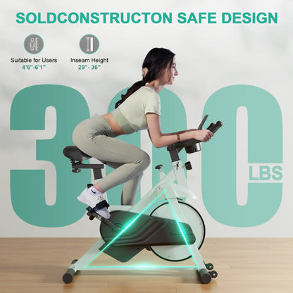Superun Exercise Bike, 32-Level Magnetic Resistance Stationary Bikes for Home, Low Noise Workout Cycling Bike for Home