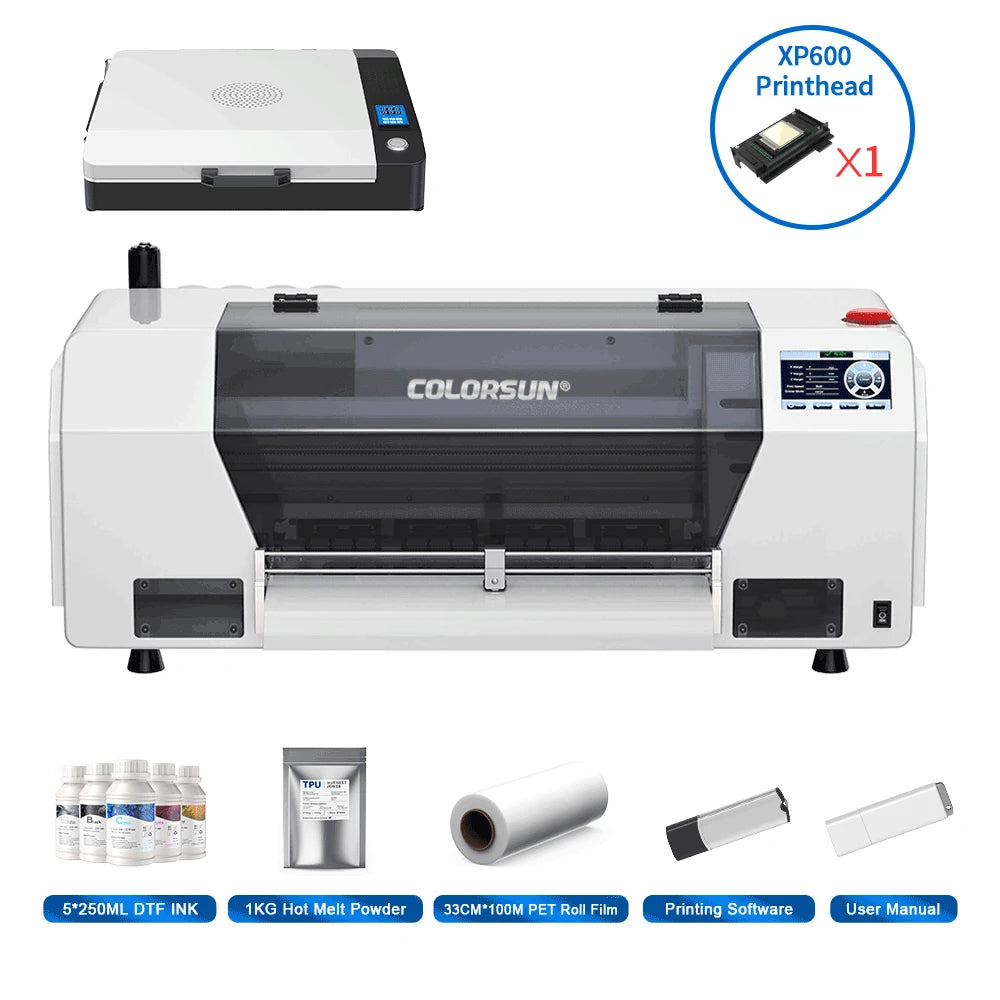 Colorsun A3 DTF Printers For Epson XP600 Impresora a3 dtf Printing Machine Direct to Film T-shirt Printers For T-Shirt Hoodies