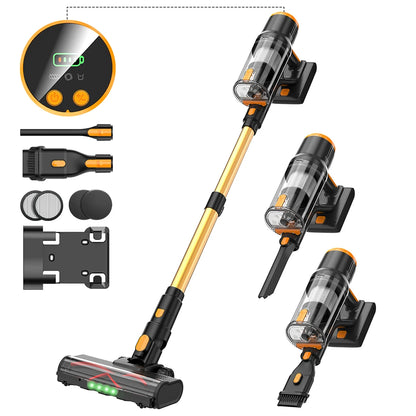 DSV112A Free-Standing Design Cordless Vacuum Cleaner 550W 45000PA – Powerful Brushless Motor, Handheld Home Vacuum