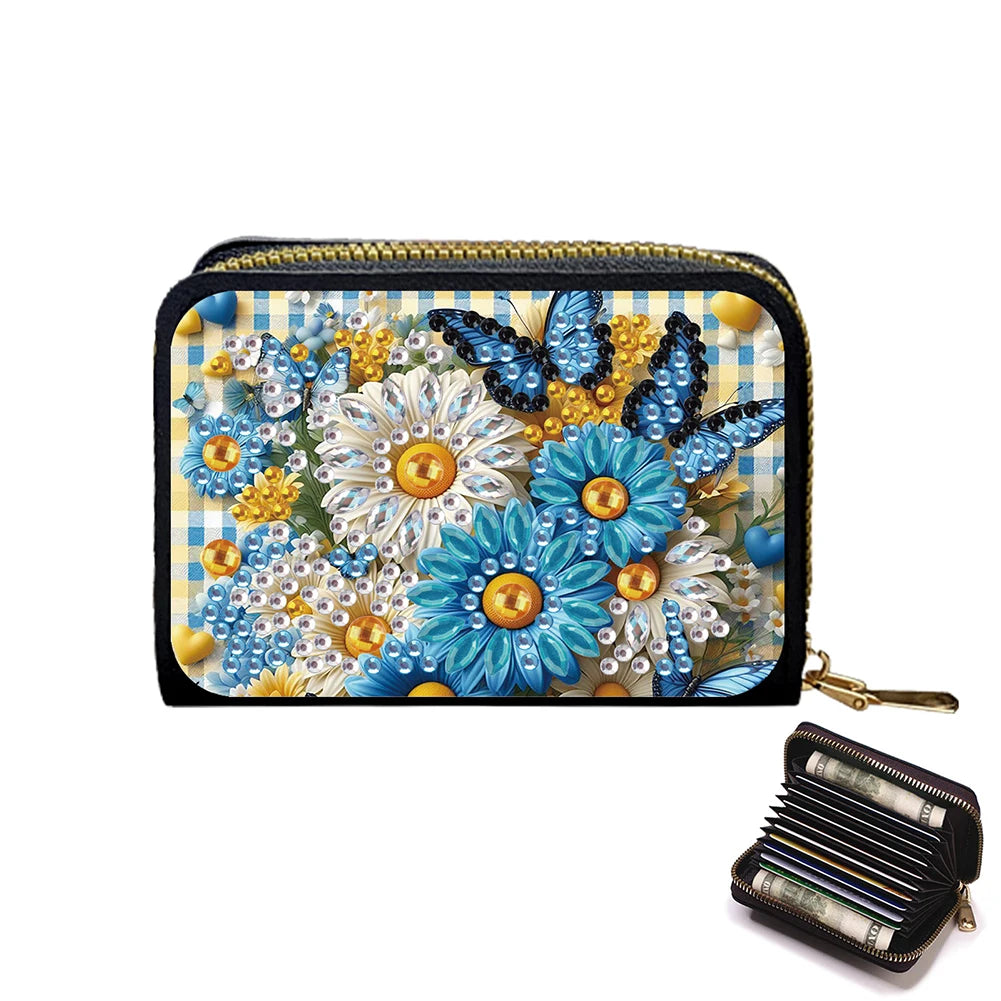 Beautiful Pattern Rhinestone Mosiac Zipper Wallet Handbag Diamond Painting Card Holder Coin Purse DIY Craft Female Outdoor Bag