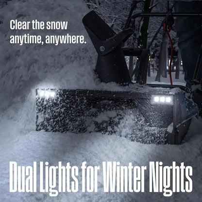 Corded Snow Blower with 22 Inch Steel Auger Dual LED Lights 25ft Throwing Distance Efficient Snow Clearing