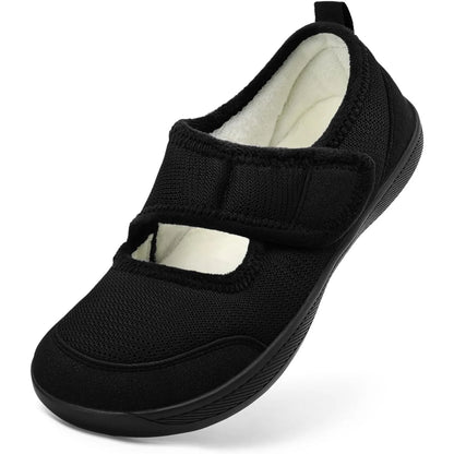 Womens Slippers Wide Width Diabetic Shoes Edema House Barefoot Walking Shoes Adjustable Indoor Outdoor Slippers