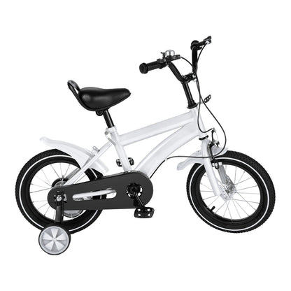 14Inch Children's Bicycle with Detachable Wheel,  Adjustable Kids Bike Unisex for 100-115cm, Lightweight Carbon Steel Frame