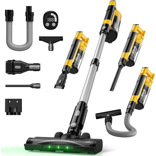 Cordless Vacuum Cleaner for DeWalt 20V Battery, 7-in-1 Lightweight Stick Vacuum with HEPA Filter, 35KPA Suction, 350W Brushless