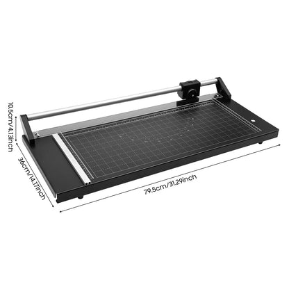 24-inch Precision Rotary Paper Cutter Trimmer with Blade Changing Tool and 2 Blades(One is Preinstalled) for photo sticker shops