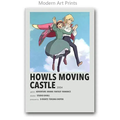 Japanese Hayao Miyazaki Anime Totoro Spirited Away Movie Cartoon Wall Art Canvas Painting Wall Pictures for Living Room Decor