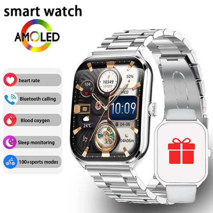 Xiaomi 2026 Ultra Thin Smart Watch men 1.96" AMOLED 360*360 HD Pixel Display Always Show Time Call Smartwatch Ladies For huawei