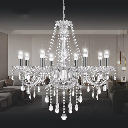 8Arms Modern Crystal Chandelier Luxury Crystals Lights Home Living Room Bedroom Wedding Decor Hanging Lamp Lobby Suspension