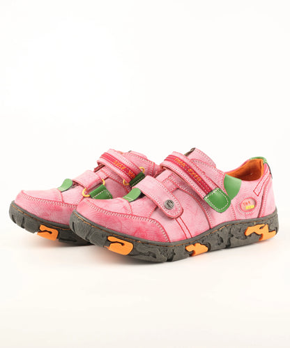 TMA EYES 2025 Autumn New Women's Casual Lace-free Leather Single Shoes For the Outdoors