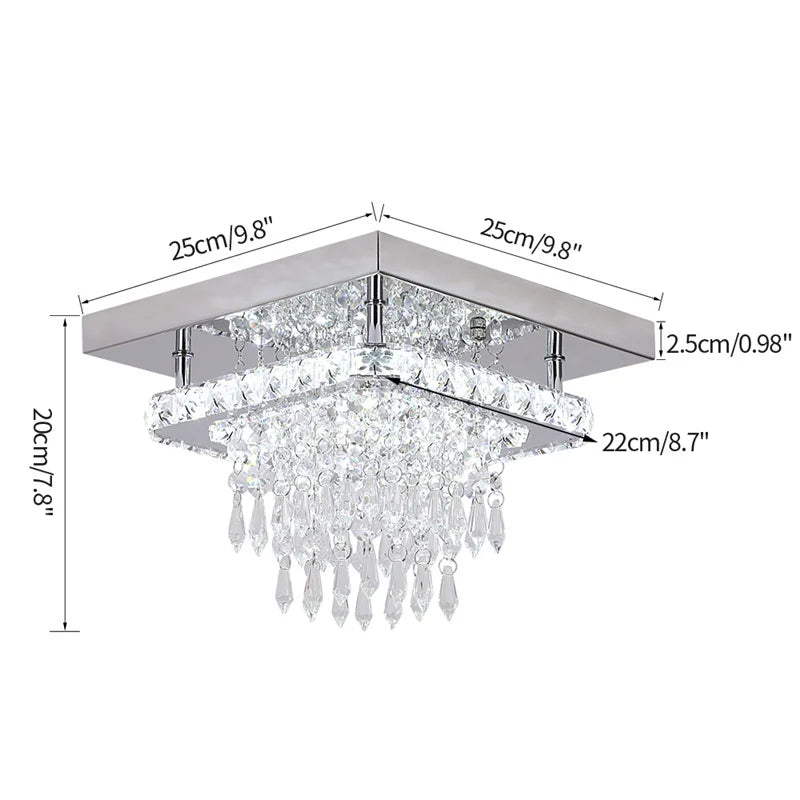 K9 Crystal Ceiling Light Living Room Bedroom Led Chandelier Lustre Aisle Luminaire Luxury Home Decor Pendant Lamp Hanging Lighti