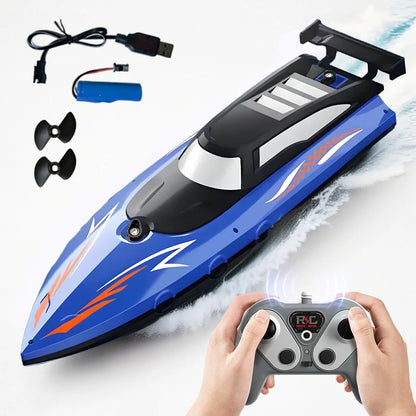 Remote Control Boat Toy for Kids Boys Age 6-12, 2.4GHz/27MHz RC Ship Model, High-Speed Racing Boat for Pool Lake Outdoor Play
