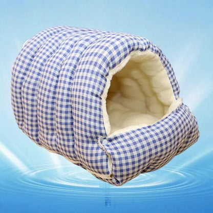 Foldable Pet Sleeping Bed/Bag for Cats Dogs, Thickened Semi-Enclosed Design, Soft Indoor, Christmas/Warm in autumn and winter