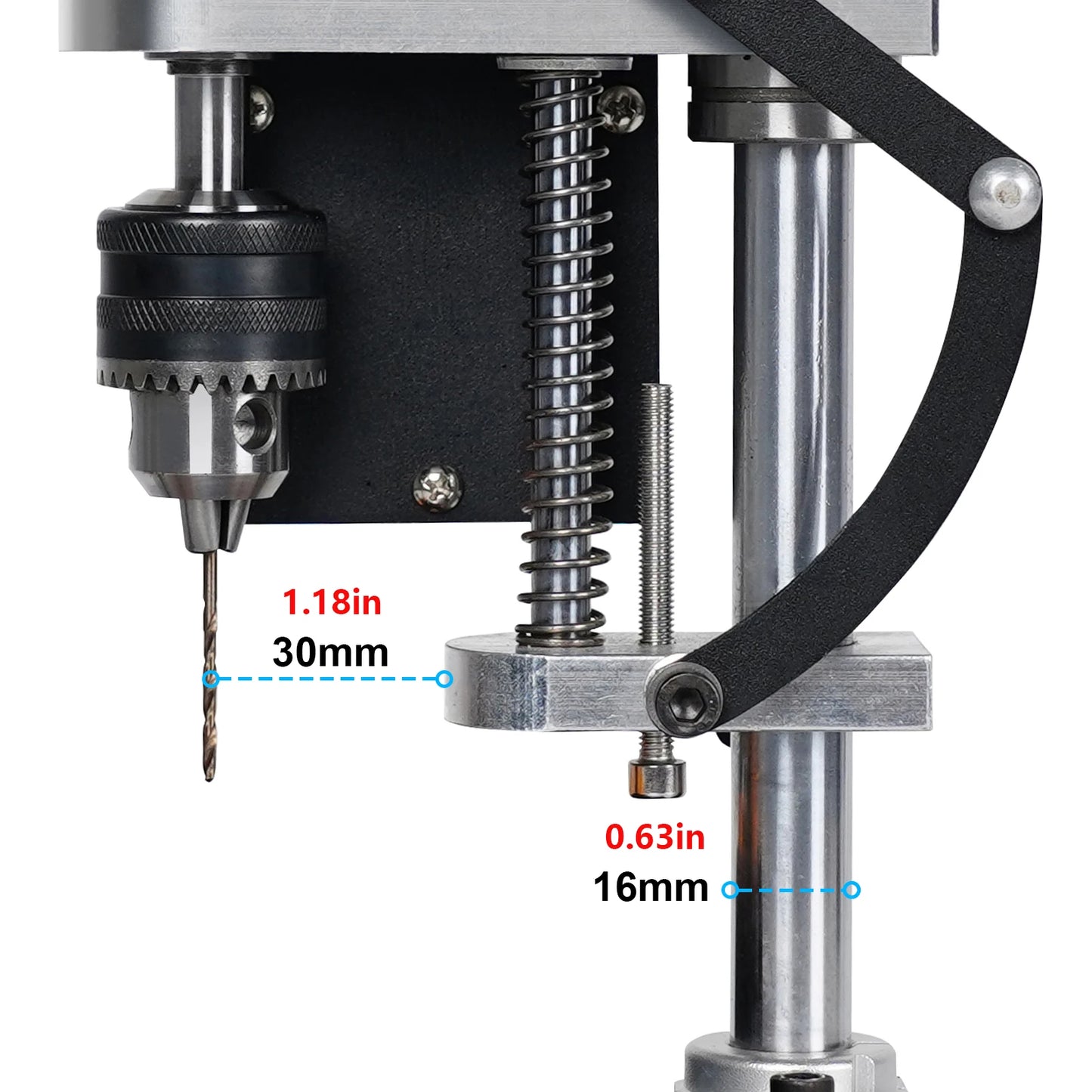Mini Electric Bench Drill Press Stand Kit 8000 r/min 7-Gear Variable Speed Benchtop Drilling Machine Precise Drill DIY Drilling